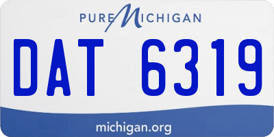 MI license plate DAT6319