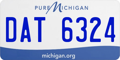 MI license plate DAT6324