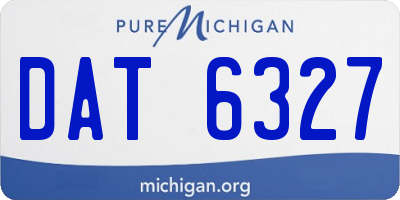 MI license plate DAT6327