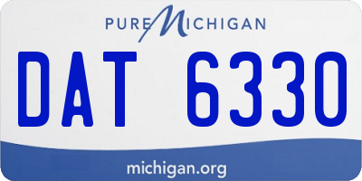 MI license plate DAT6330