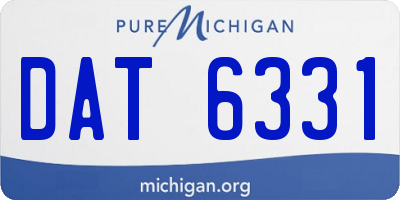 MI license plate DAT6331