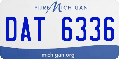 MI license plate DAT6336