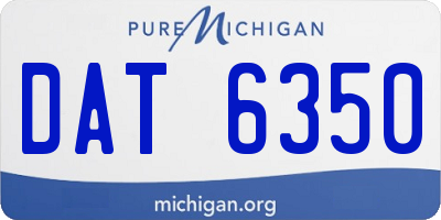 MI license plate DAT6350