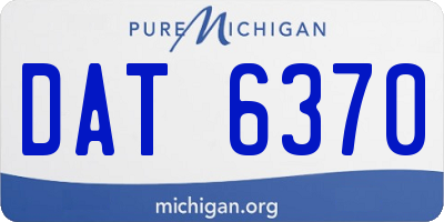 MI license plate DAT6370