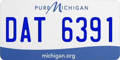 MI license plate DAT6391
