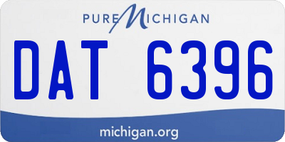 MI license plate DAT6396