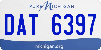 MI license plate DAT6397