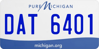 MI license plate DAT6401
