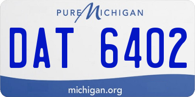 MI license plate DAT6402