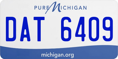 MI license plate DAT6409