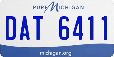 MI license plate DAT6411