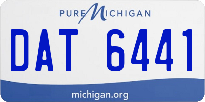 MI license plate DAT6441