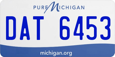 MI license plate DAT6453