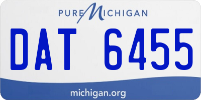 MI license plate DAT6455