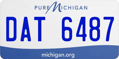 MI license plate DAT6487
