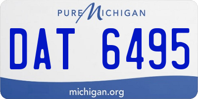 MI license plate DAT6495