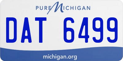 MI license plate DAT6499