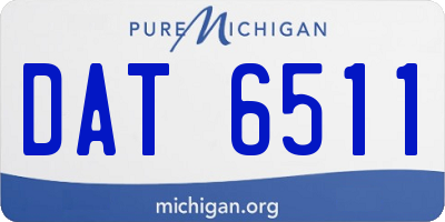 MI license plate DAT6511