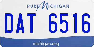 MI license plate DAT6516