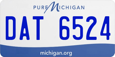 MI license plate DAT6524