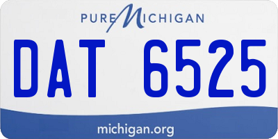 MI license plate DAT6525