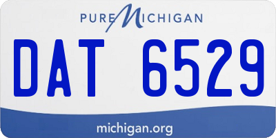 MI license plate DAT6529