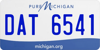 MI license plate DAT6541