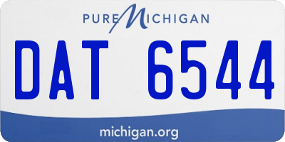 MI license plate DAT6544