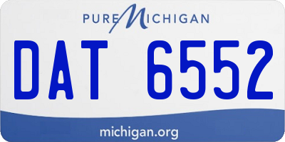 MI license plate DAT6552