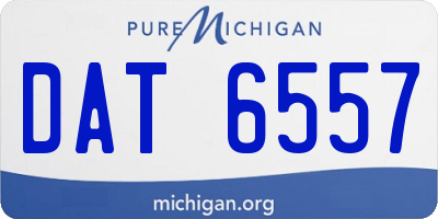 MI license plate DAT6557