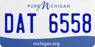 MI license plate DAT6558