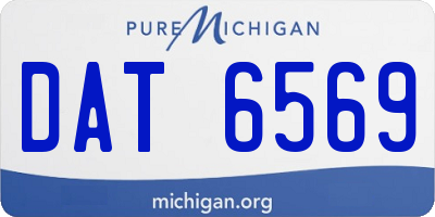 MI license plate DAT6569