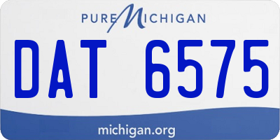 MI license plate DAT6575