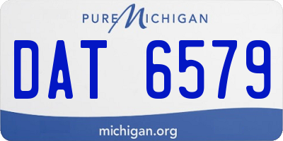 MI license plate DAT6579
