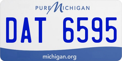 MI license plate DAT6595