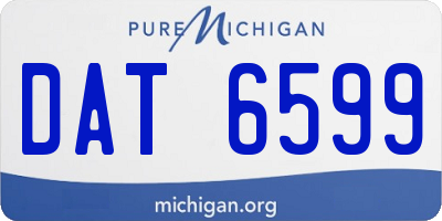 MI license plate DAT6599