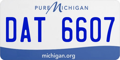 MI license plate DAT6607
