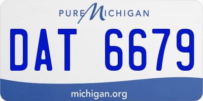 MI license plate DAT6679