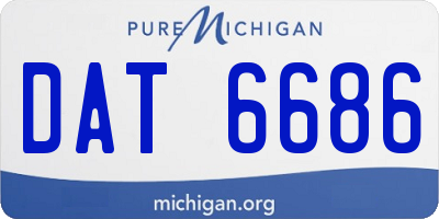 MI license plate DAT6686