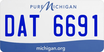 MI license plate DAT6691