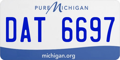 MI license plate DAT6697