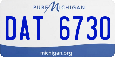 MI license plate DAT6730