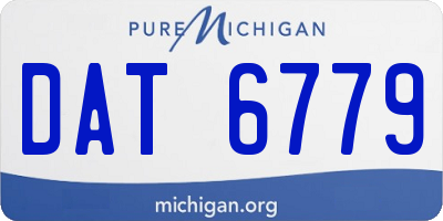 MI license plate DAT6779