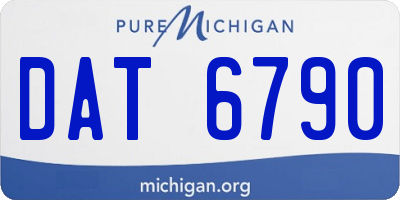 MI license plate DAT6790