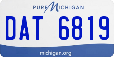 MI license plate DAT6819