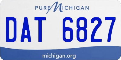 MI license plate DAT6827