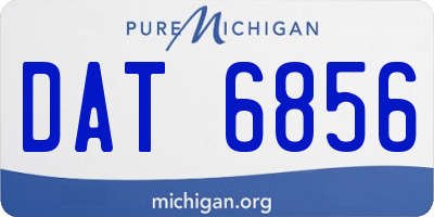 MI license plate DAT6856
