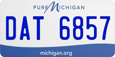 MI license plate DAT6857