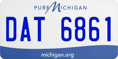 MI license plate DAT6861