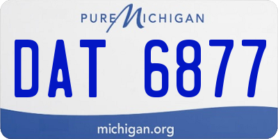 MI license plate DAT6877